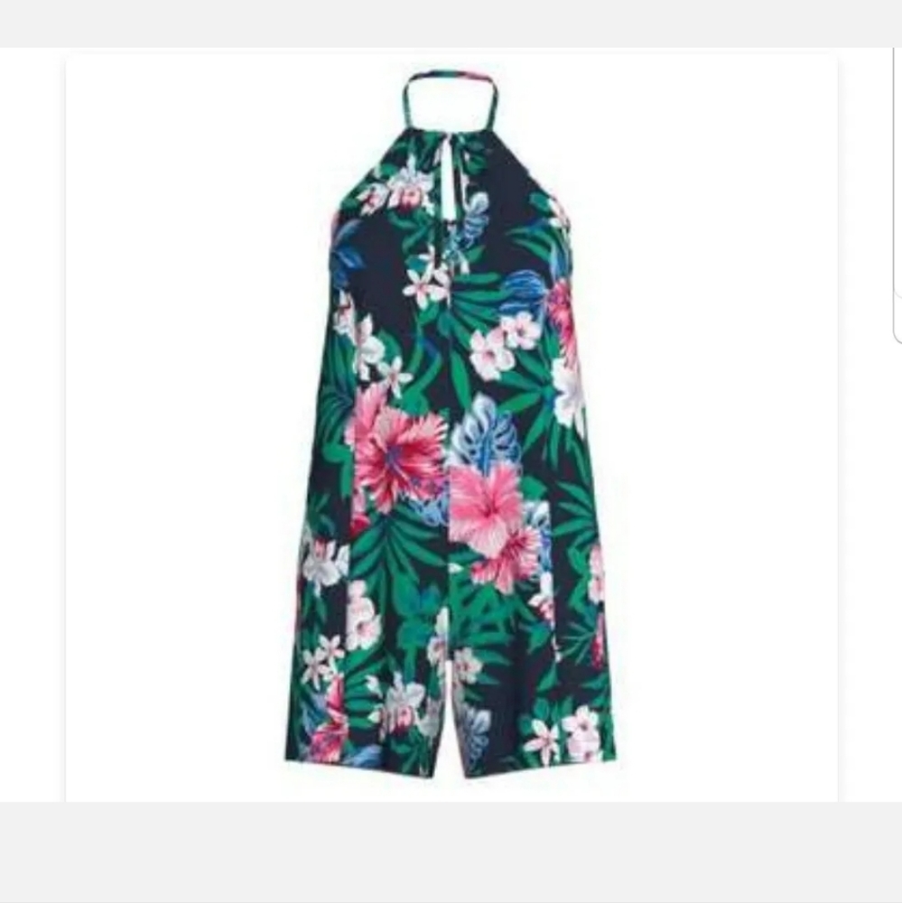 NWT LuLaRoe Paradise Romper shorts Tropical Print vacation summer NEW LARGE